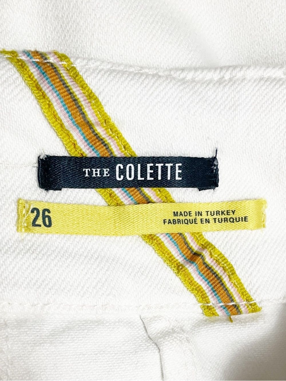 Anthropologie Maeve Colette Crop 26 Wide Leg Jeans White High Rise Patch Pocket - Picture 9 of 12